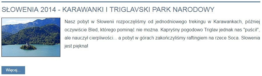 Słowenia - Karawanki i Triglavski Park Narodowy