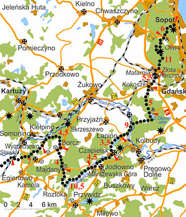 Szlak Wzgórz Szymbarskich - mapa