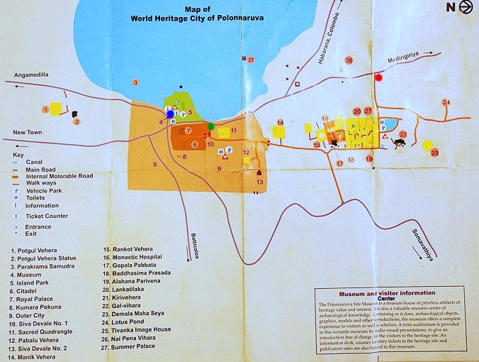 Mapa Polonnaruwa