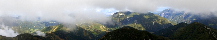 Panorama ze szczytu Ljubelj Baba